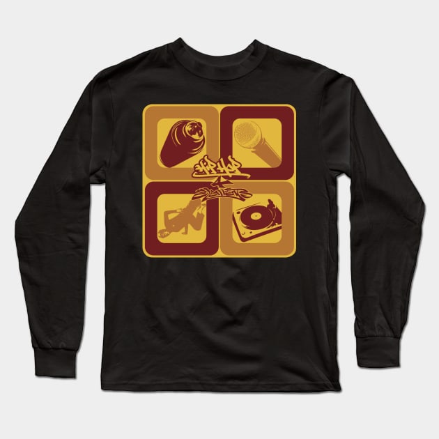 4 ELEMENTS of HIP HOP (original design) Long Sleeve T-Shirt by trev4000